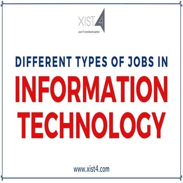 Different types of jobs in information technology
