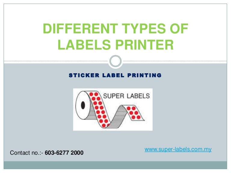 Different types of labels printer