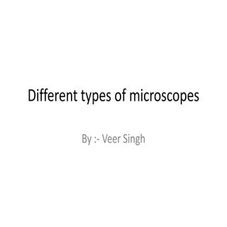 Different types of microscopes