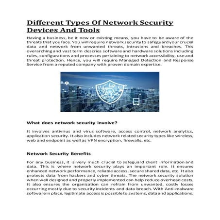 Different Types Of Network Security Devices And Tools.docx