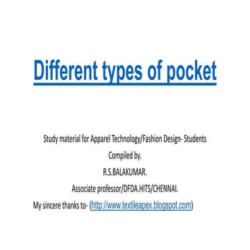 Different types of pocket