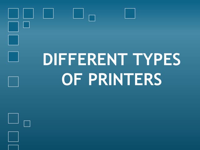 Different types of printers