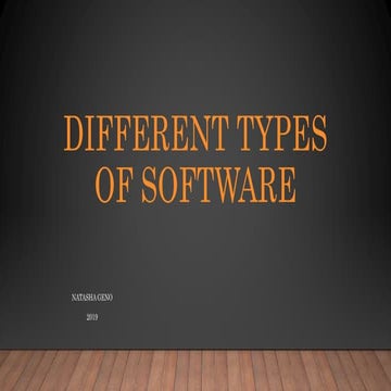Different types of software