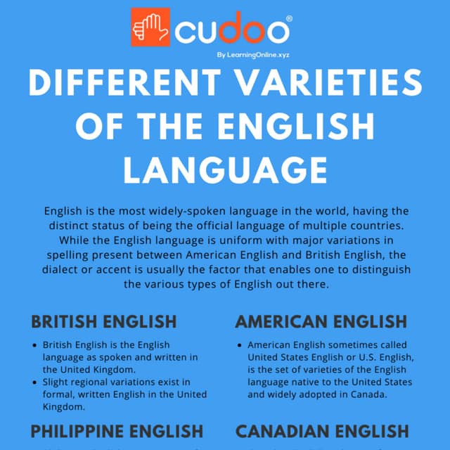 Different varieties of the english language PDF