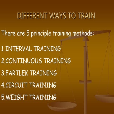 DIFFERENT WAYS TO TRAIN. sports training