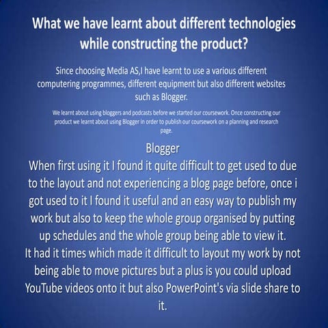 Differnt Technologys