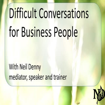 Difficult conversations for businesses