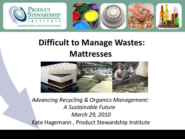 Municipal 3 Difficult to Manage Wastes Mattresses (Kate Hagemann)