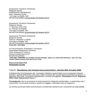 Diffida a  aia italcementi tavolo  ...