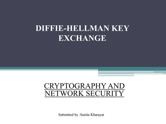 Diffie hellman key exchange algorithm