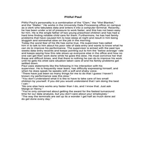 Diff People Handouts Cases