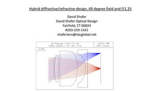 Diffractive and refractive hybrid lens