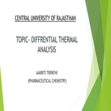 DIFFRENTIAL THERMAL ANALYSIS POWERPOINT PRESENTATION