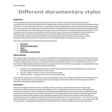 Expository documentaries[1] | PPT