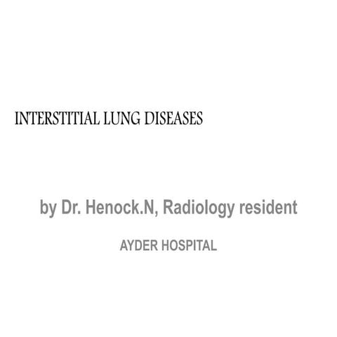 Interstitial lung disease Radiology