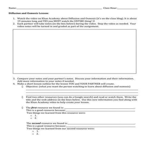 Standard 3.1 Cells Booklet | PDF