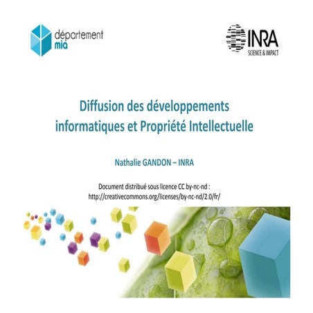 Diffusion des developpements informatiques