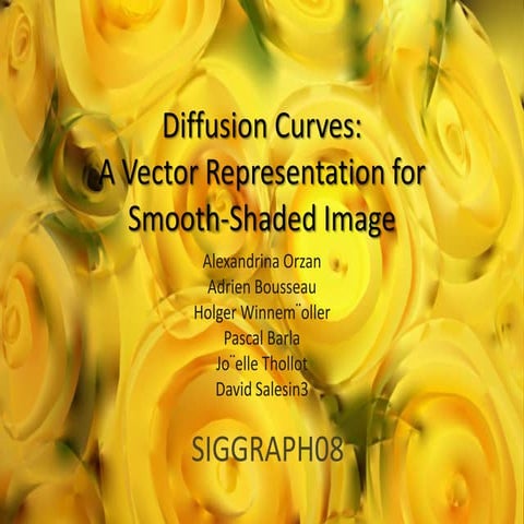 study Diffusion Curves: A Vector Representation for Smooth-Shaded Images