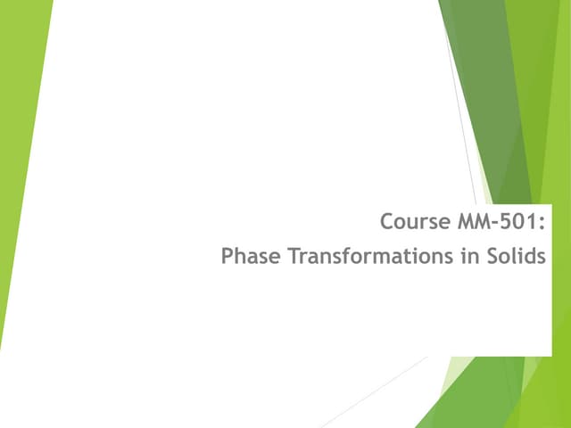 Diffusion In Solids Lecture 1 Ppt Diffusion In Solids Lecture 1 Ppt