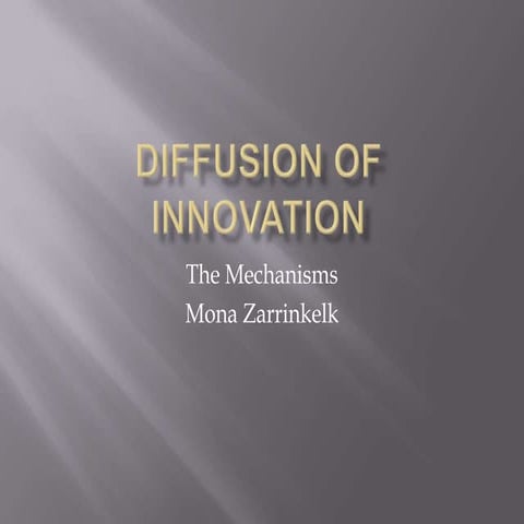 Diffusion of innovation & PBL