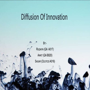 Diffusion of innovations