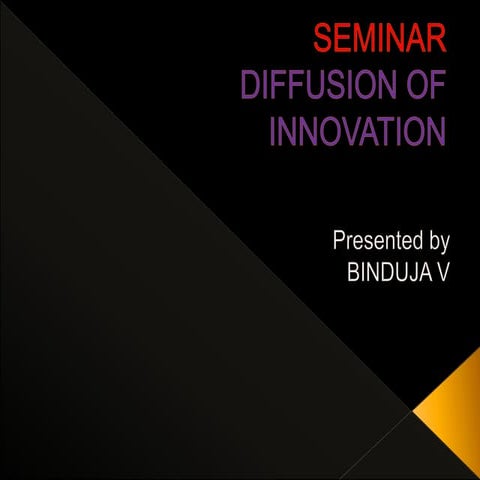Diffusion of innovation ppt
