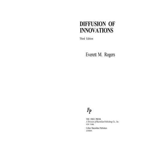 Diffusion of innovations (3rd ed.)