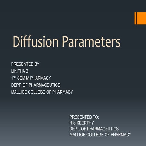 Diffusion parameters liki