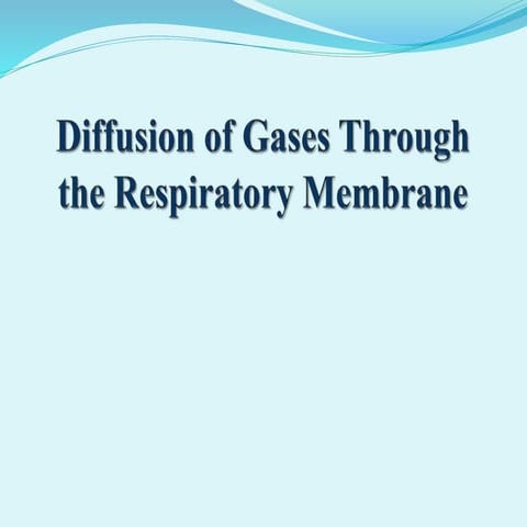 Diffusion through respiratory membrane