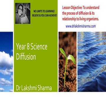 Diffusion - Year 8 Science  Dr Lakshmi Sharma