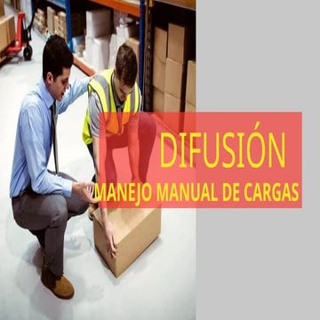 DIFUSIÓN PROTOCOLO MANEJO MANUAL DE CARGAS