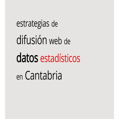Difusión Estadística en Cantabria