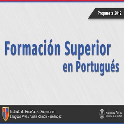 Profesorados y Traductorado de Portugués