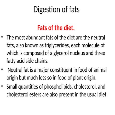 fat digestion | PPTX