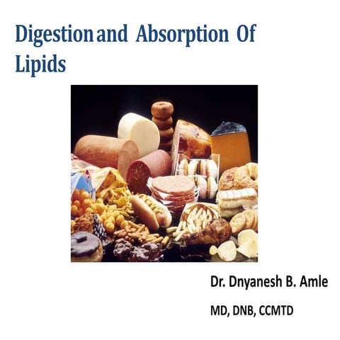 Digestion and absorption of lipids