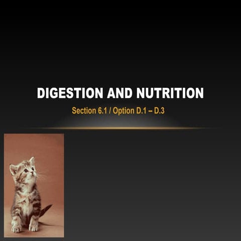 Digestion and Nutrition  2016 (Core and Option D)
