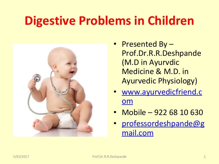 Digestive problems in children