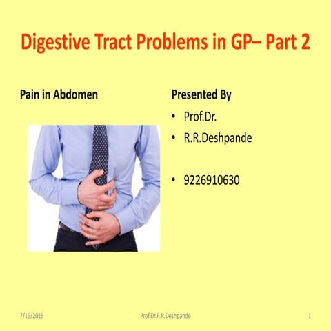 Digestive tract problems in GP | PDF
