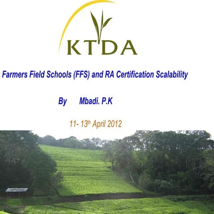 Scaling inclusive agri food markets: Farmer Field Schools and certification.