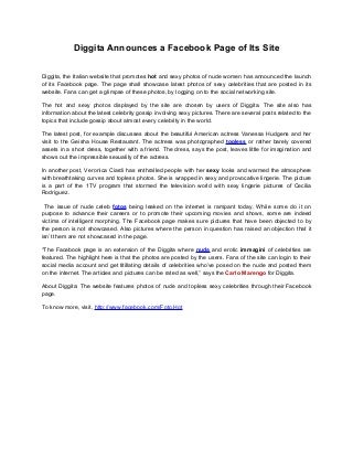 Diggita announces a facebook page of its site