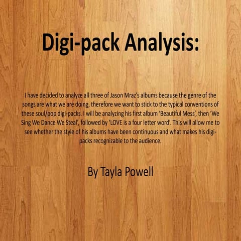 Digipak analysis - Kanye West - College Dropout | PPTX