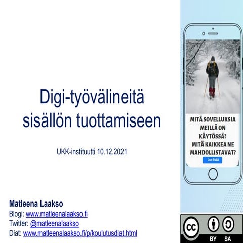 Digi-työvälineitä sisällön tuottamiseen 10.12.21