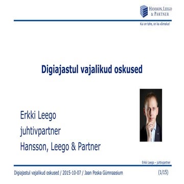 Digiajastul vajalikud oskused