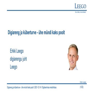 Digiareng ja küberturve - ühe mündi kaks poolt