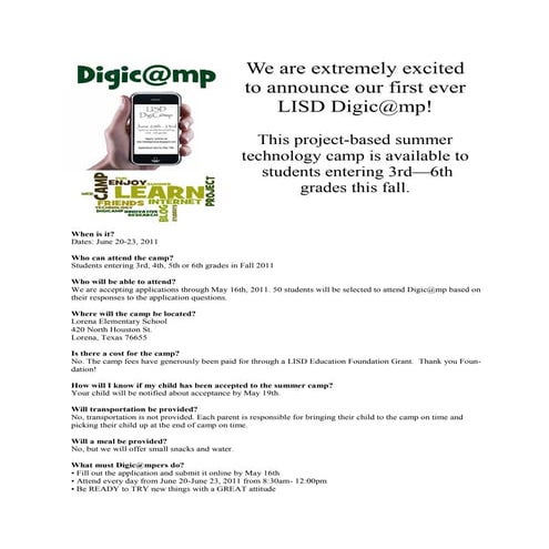 Digicamp handout | PDF