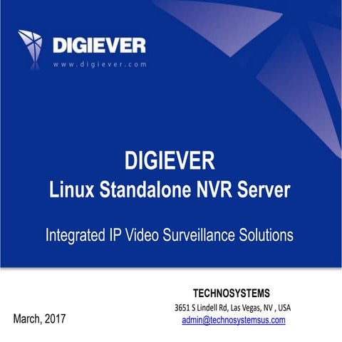 Digiever standalone nvr_general_2017_technosystems_4_k_live | PDF