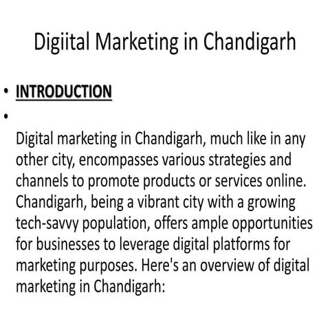 Digiital Marketing in Chandigarh, mohali