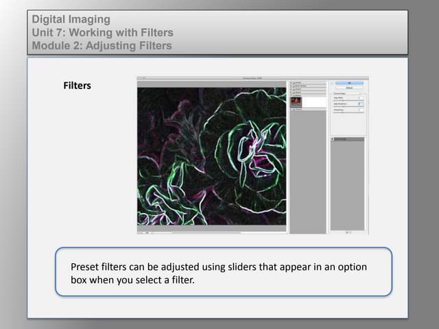 Dig imag unit 7 module 2 adjusting filters