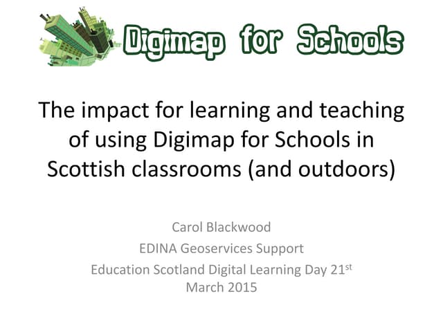 Digimapforschools 5minburst
