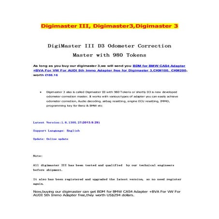 Digimaster iii, digimaster3,digimaster 3